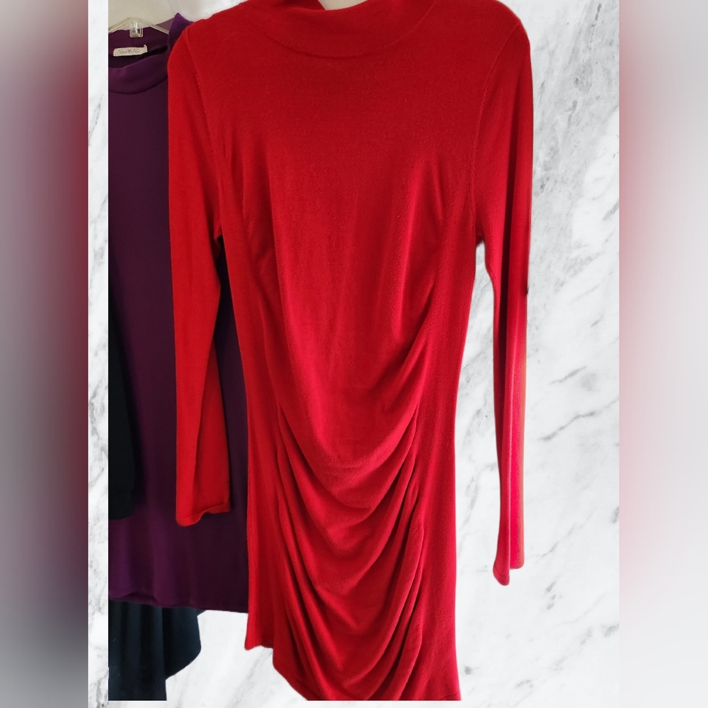 Red sweater bodycon dress